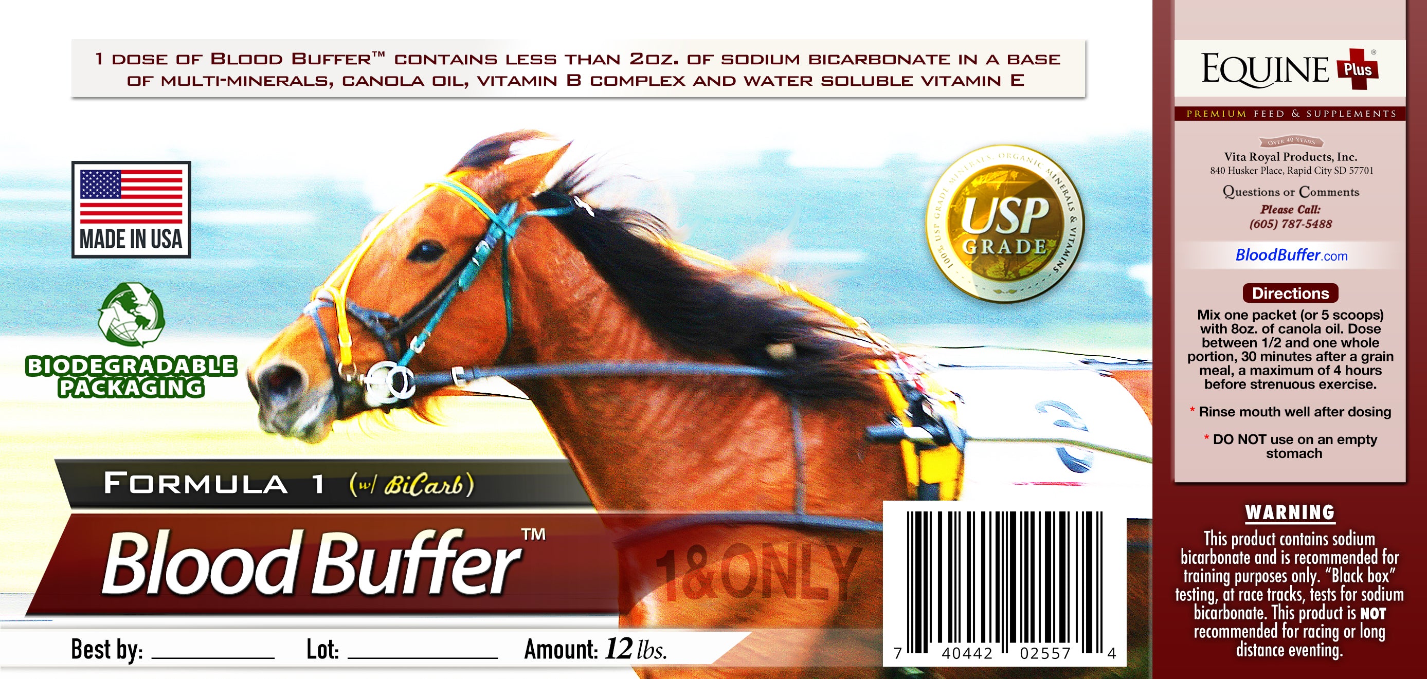 Blood Buffer™ Formula 1 | Blood & Metabolic Support for Performance Horses