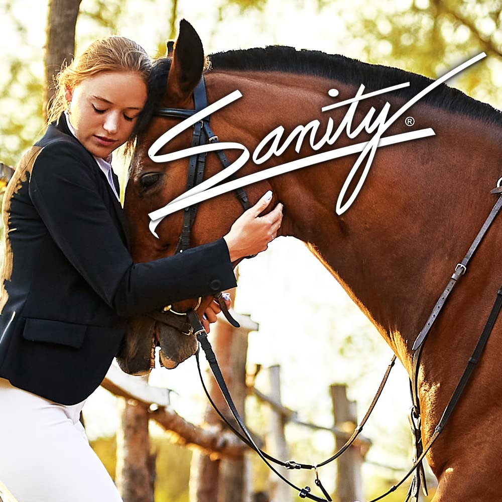 Sanity® - Equine Behavioral Calming Focus Supplement for Horses - Magnesium, Calcium, Zinc, B Vitamins, Amino Acids, Probiotics, Thiamine, Folic Acid, Niacin, Peppermint & More